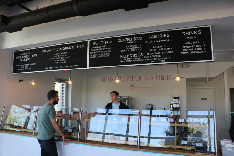 Five Daughters Bakery offers a fine Vegan Donut to start your beautiful Friday Morning!