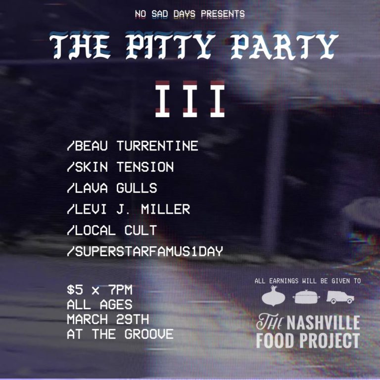 No Sad Days “Pitty Party III” this Saturday at The Groove!