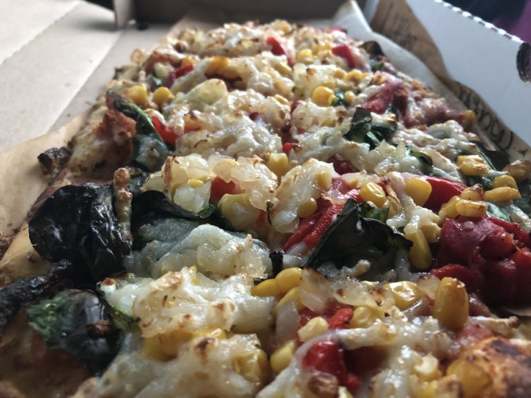 It’s official for us. We endorse Slim and Husky’s “Nothin But a “V” Thang” as Nashville’s Best Pizza.