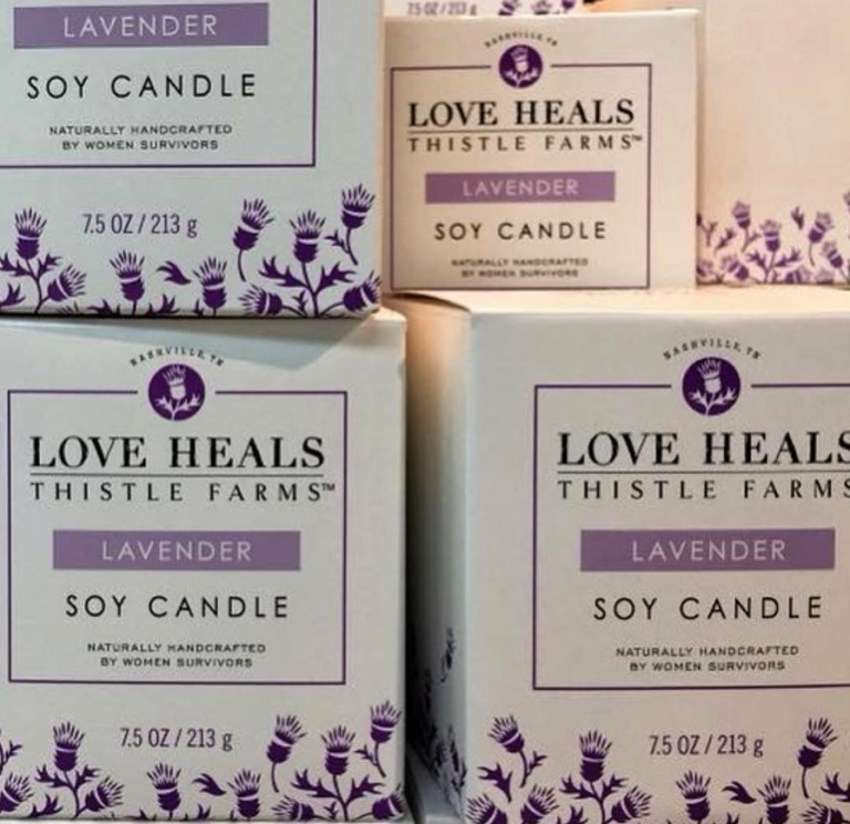 Love Heals from Thistle Farms Soy Candles!